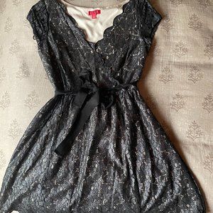 Black lace dress (with beige color lining)